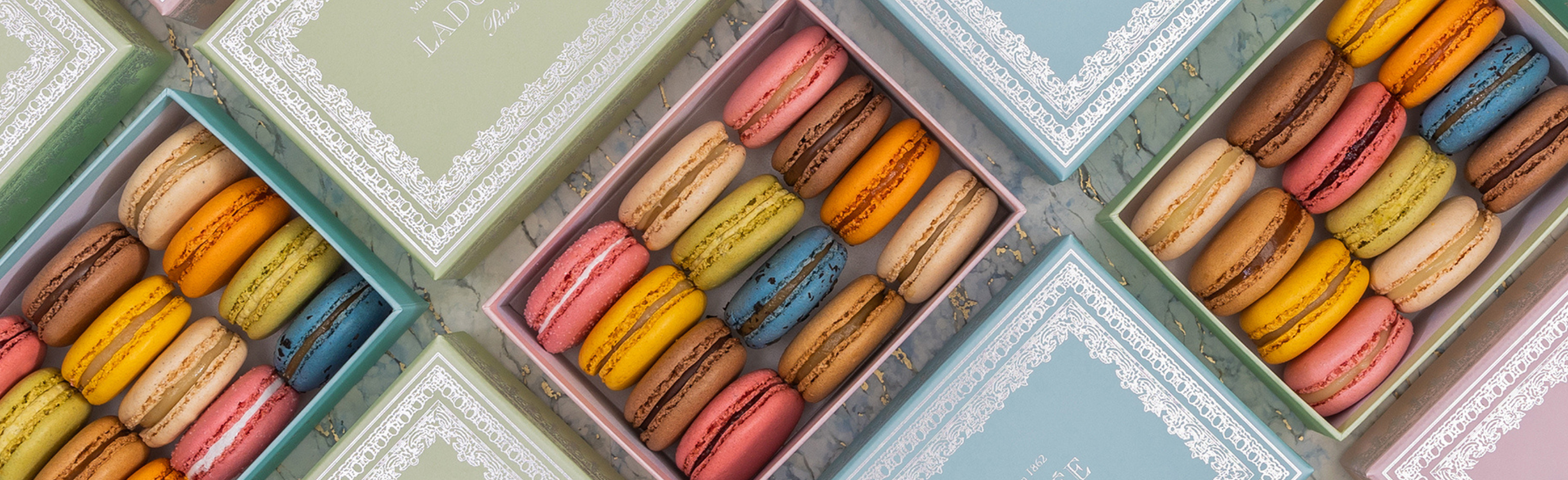 Our delicious assorted macarons gift boxes