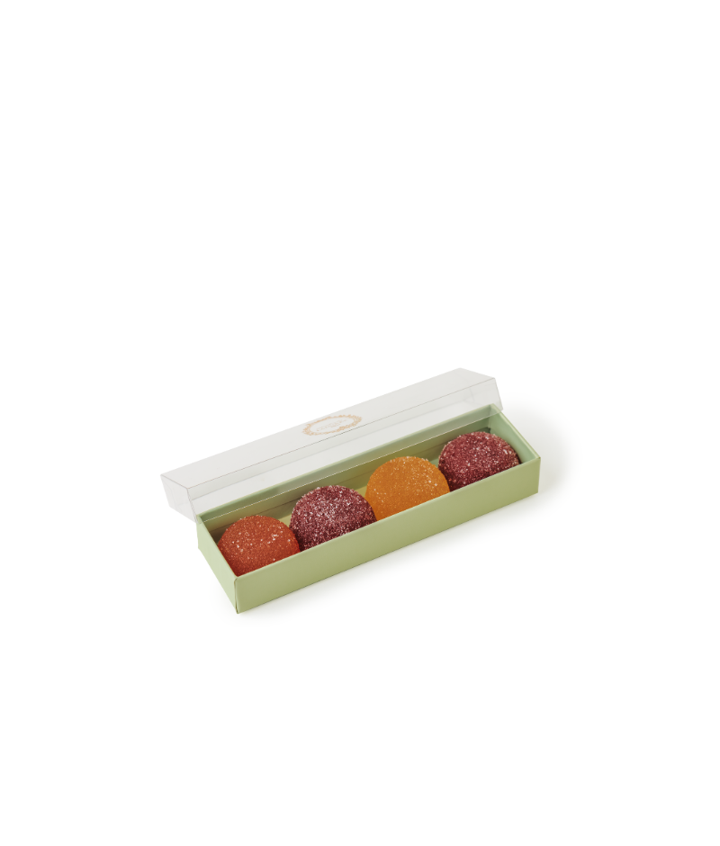 Candied fuit jellies gift box of 4 - Vignette